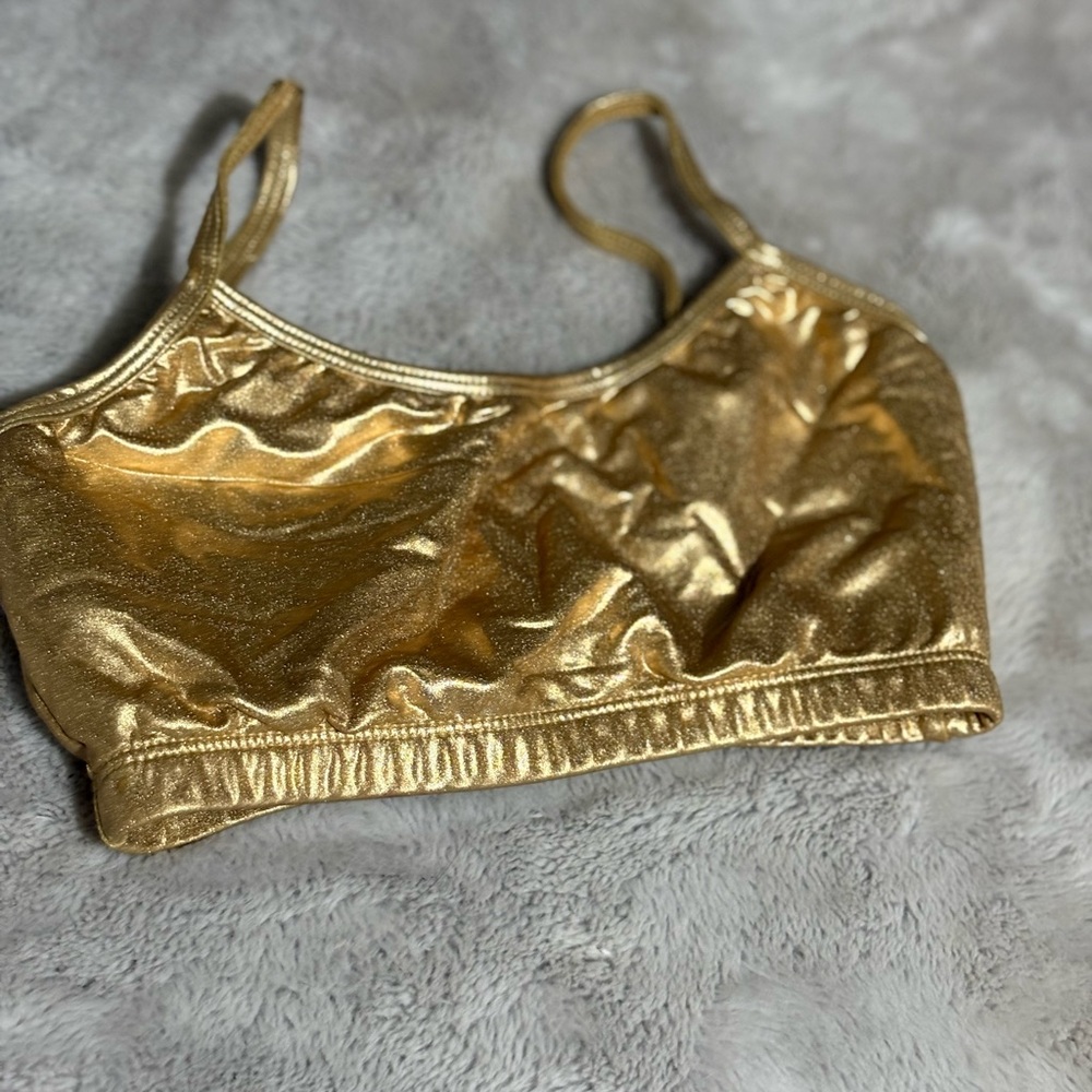 Shimmering Gold Crop Top